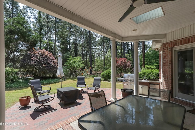 127 Sakonnet Trl, Pinehurst, NC 28374 - view of patio featuring outdoor dining area and ceiling fan