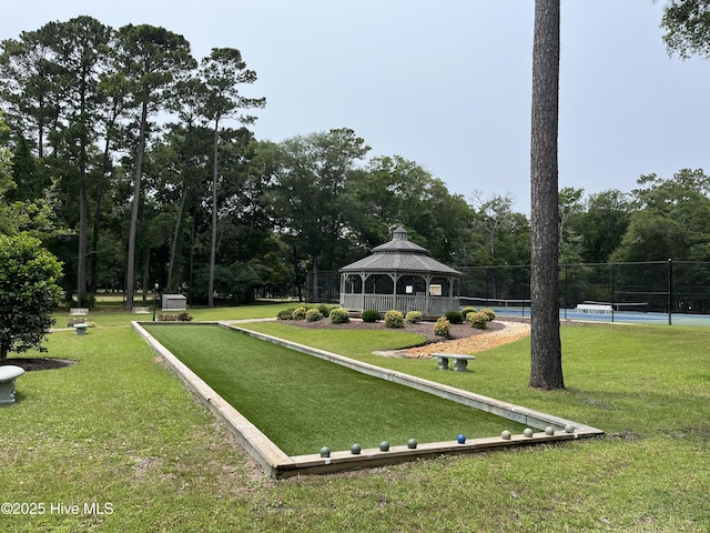 3243 Marsh View Dr SW, Supply, NC 28462 - view of property's community featuring a bocce ball area, a gazebo, and a tennis court
