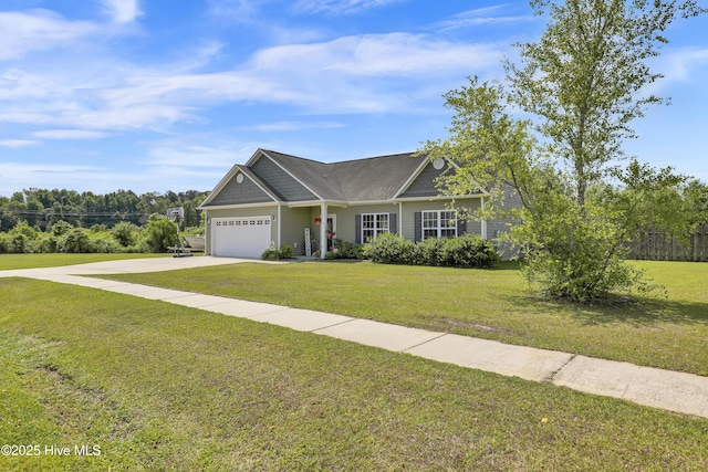 133 Fallbrook Ln, Rocky Point, NC 28457 - craftsman inspired home with a garage, a front lawn, and driveway