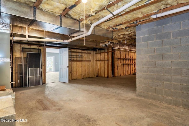 view of basement