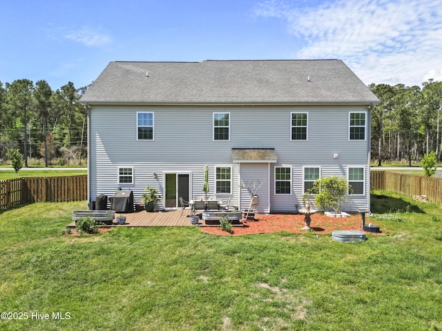 1427 Hammocks Beach Rd, Swansboro, NC 28584 - back of property with a deck