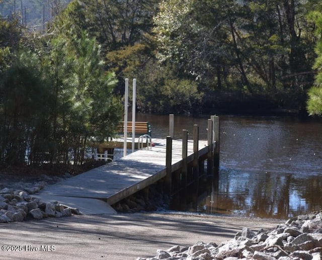 738 Hollybriar Loop Rd SE, Bolivia, NC 28422 - dock with a water view and a forest view