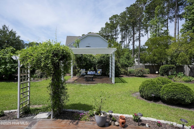 429 Canvasback Ln, Sneads Ferry, NC 28460 - view of yard featuring a pergola and a patio area