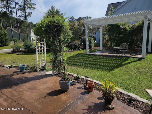 view of patio / terrace with a pergola