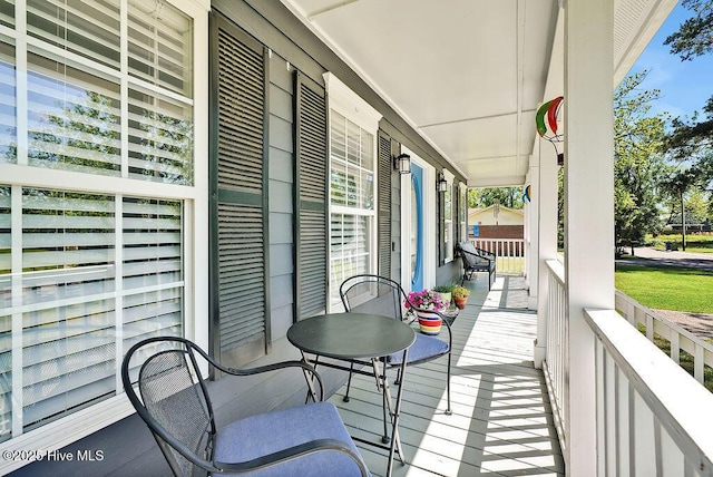 balcony with covered porch