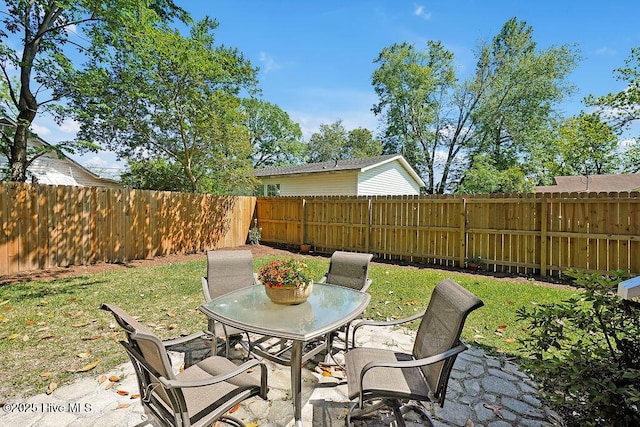 view of patio / terrace featuring a fenced backyard