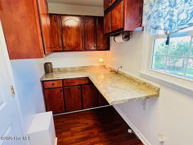 45 Hb Lewis Rd, Clinton, NC 28328 - kitchen with dark wood-style flooring and baseboards