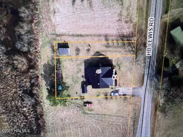 45 Hb Lewis Rd, Clinton, NC 28328 - aerial map of property and surrounding area featuring property boundaries highlighted