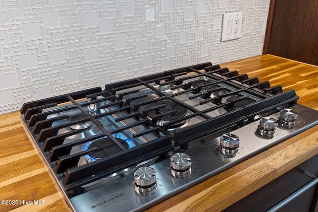 4145 Brighton Ln, Southport, NC 28461 - interior details with stainless steel gas stovetop