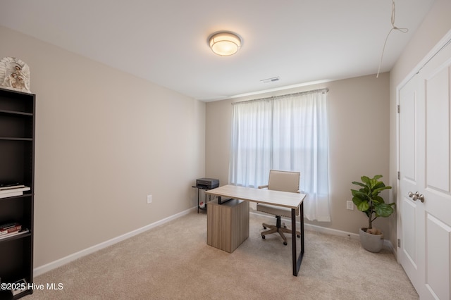 4524 Sweet Williams Ln NW, Wilson, NC 27896 - office space featuring baseboards, light carpet, and visible vents