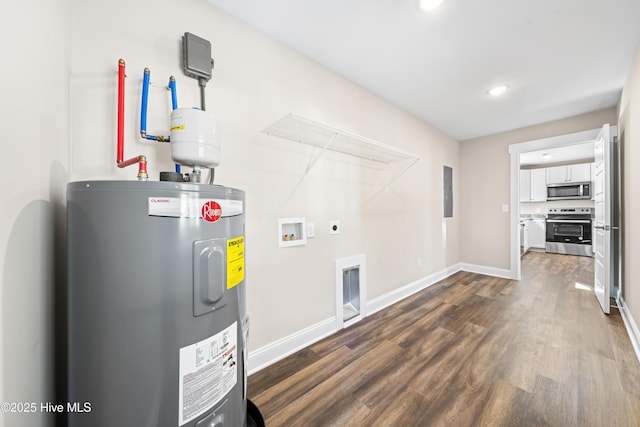 1191 Pierce Rd, Southport, NC 28461 - utility room with water heater and electric panel
