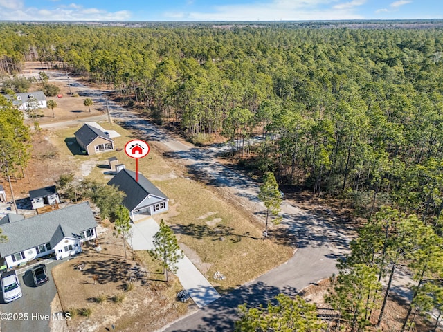 1191 Pierce Rd, Southport, NC 28461 - bird's eye view with a wooded view