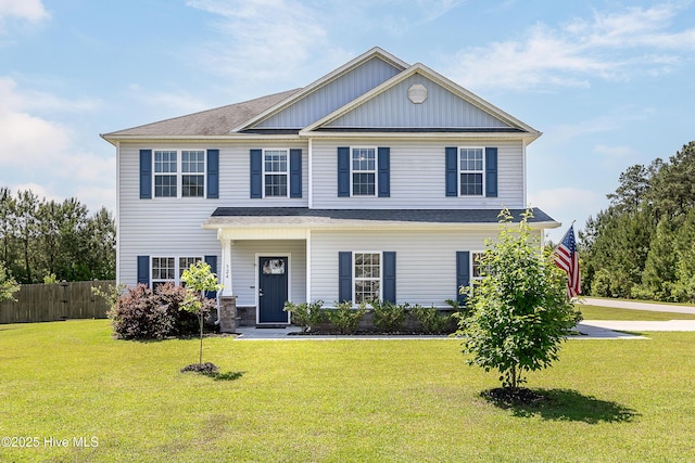 view of front of home with board and batten siding