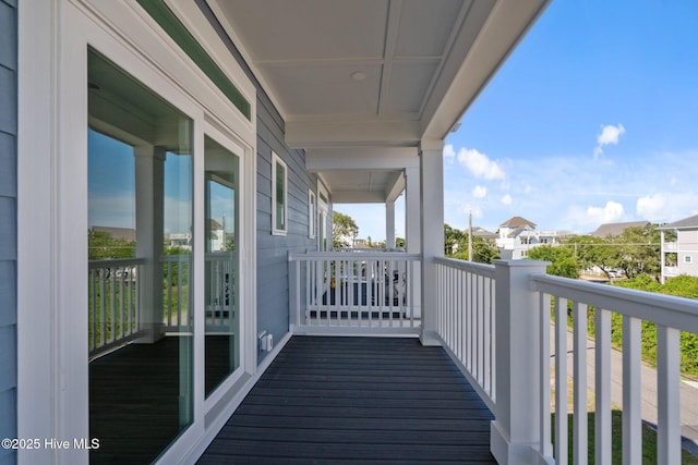 balcony featuring a residential view