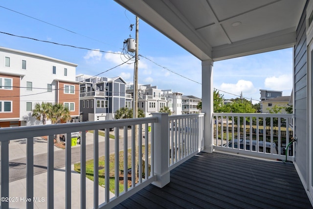 deck featuring a residential view