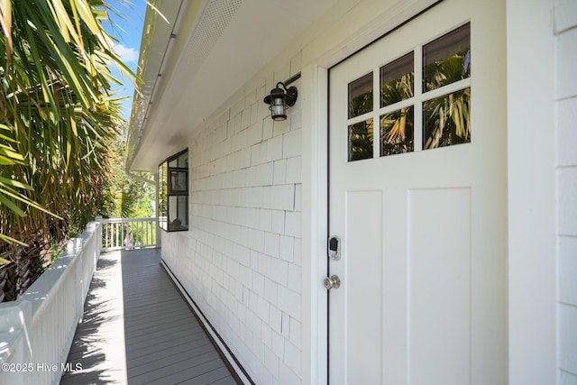 view of doorway to property