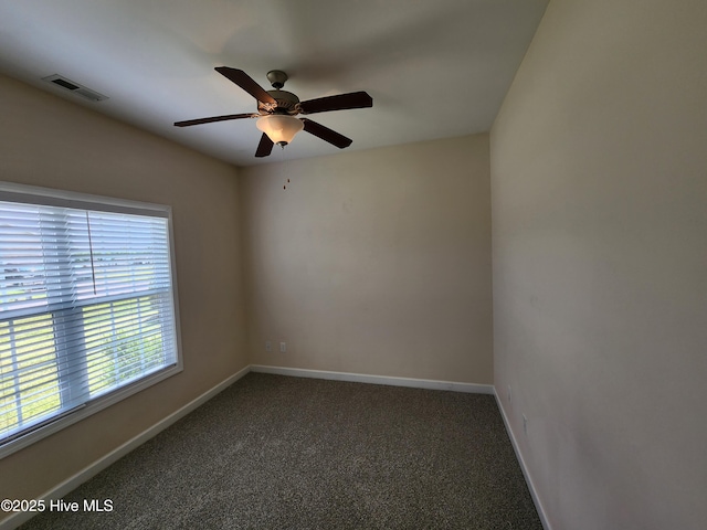 108 Hill Farm Dr, Richlands, NC 28574 - unfurnished room featuring ceiling fan, baseboards, and carpet floors