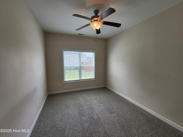 108 Hill Farm Dr, Richlands, NC 28574 - carpeted empty room featuring baseboards and ceiling fan