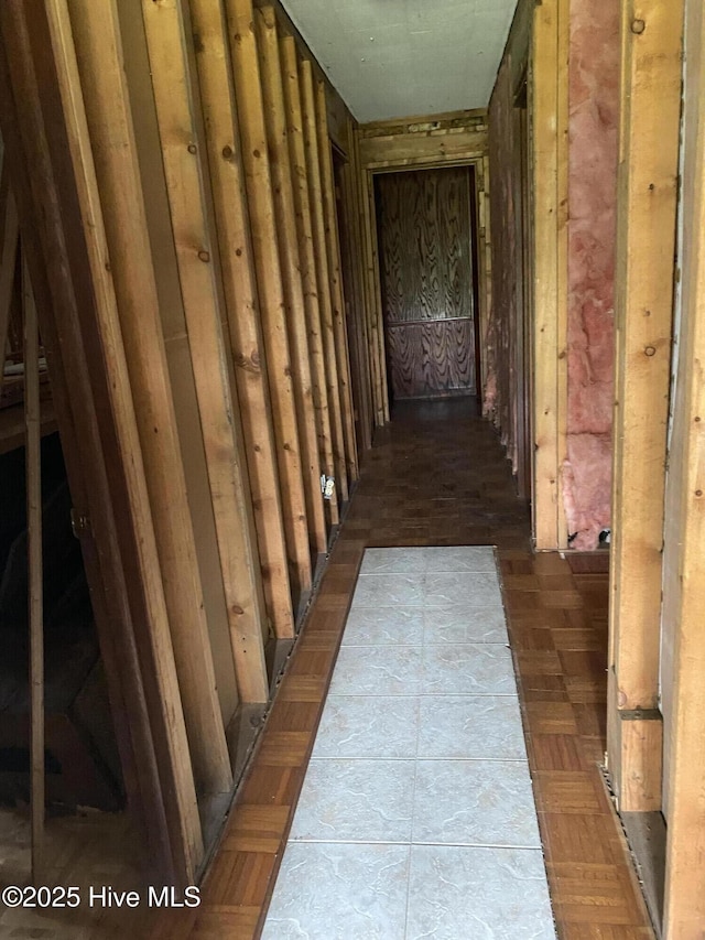 hallway featuring tile patterned floors
