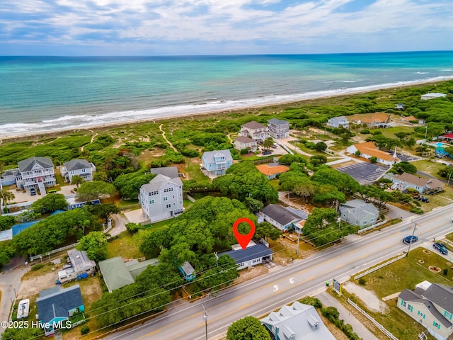 drone / aerial view of extended coastline