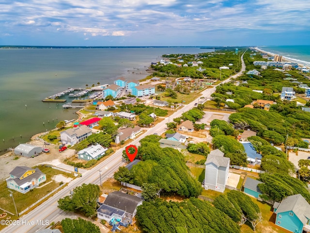 aerial view of a large body of water