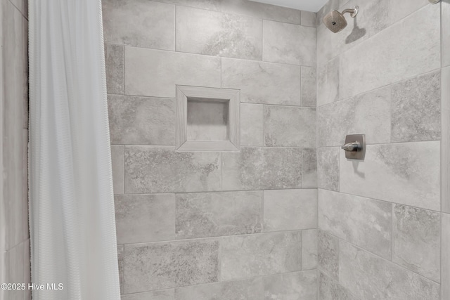 bathroom view of a tile shower