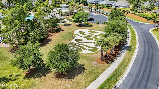 bird's eye view with a residential view