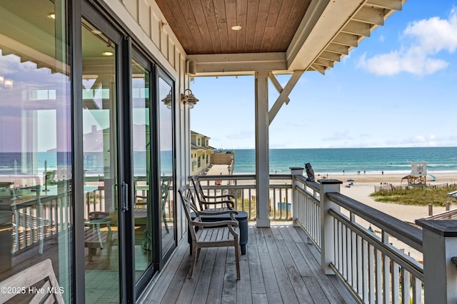 26 Seagull St Unit B, Wrightsville Beach, NC 28480 - balcony featuring view of water and beach