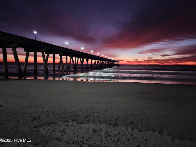 26 Seagull St Unit B, Wrightsville Beach, NC 28480 - dock with view of water and beach and a pier