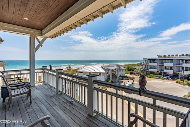 26 Seagull St Unit B, Wrightsville Beach, NC 28480 - wooden deck with a water view