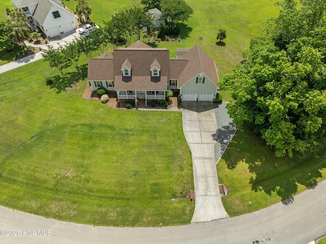 view from above of property