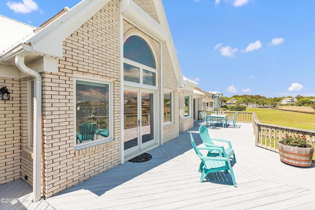 515 Blue Heron Dr, Newport, NC 28570 - deck with outdoor dining space