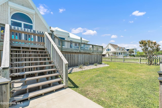 515 Blue Heron Dr, Newport, NC 28570 - view of yard with stairs and a deck