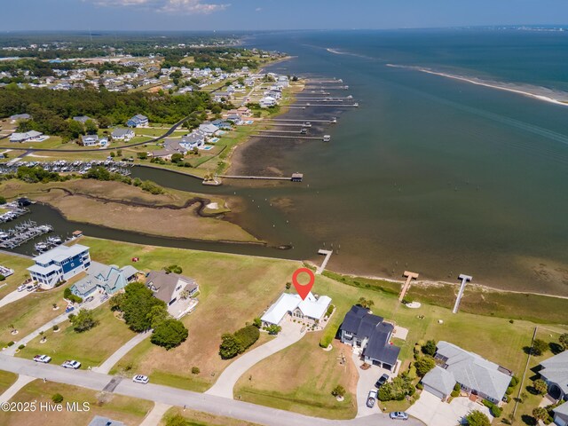 515 Blue Heron Dr, Newport, NC 28570 - aerial overview of property's location with a nearby body of water