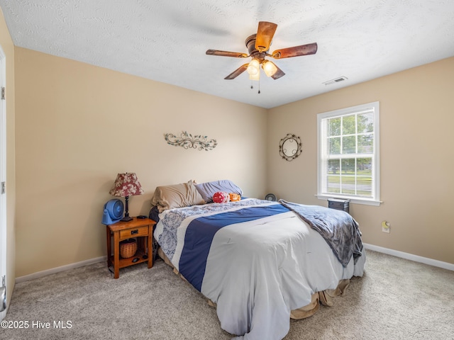 102 Flat Rock Ln, Richlands, NC 28574 - bedroom with carpet flooring, baseboards, and a ceiling fan