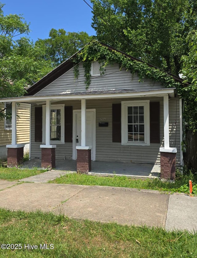 bungalow-style house with a porch