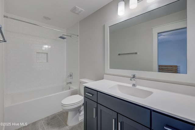 374 Yucca Ln, Wilmington, NC 28412 - full bath featuring toilet, vanity, bathing tub / shower combination, and tile patterned floors