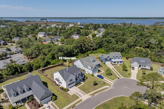 374 Yucca Ln, Wilmington, NC 28412 - aerial perspective of suburban area featuring a nearby body of water