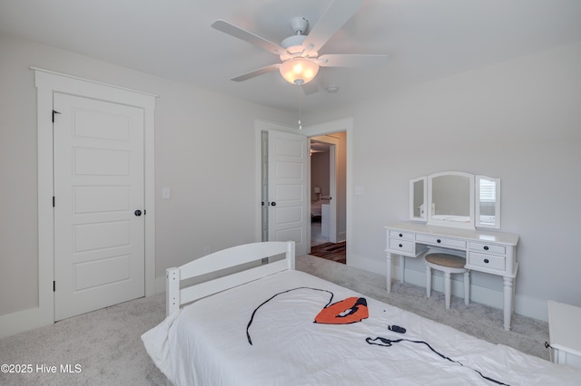 374 Yucca Ln, Wilmington, NC 28412 - carpeted bedroom with baseboards and ceiling fan