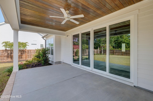 374 Yucca Ln, Wilmington, NC 28412 - view of patio featuring a ceiling fan