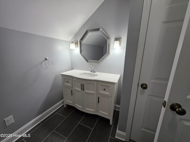 219 Drake Lndg, New Bern, NC 28560 - bathroom with tile patterned floors, baseboards, and vanity