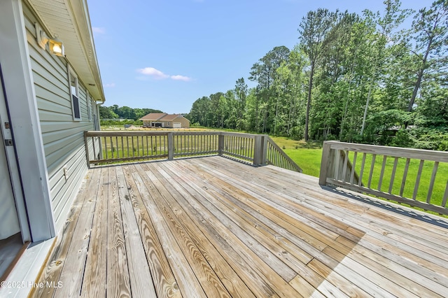 1406 Silverbrook Rd, Oriental, NC 28571 - wooden terrace with a lawn