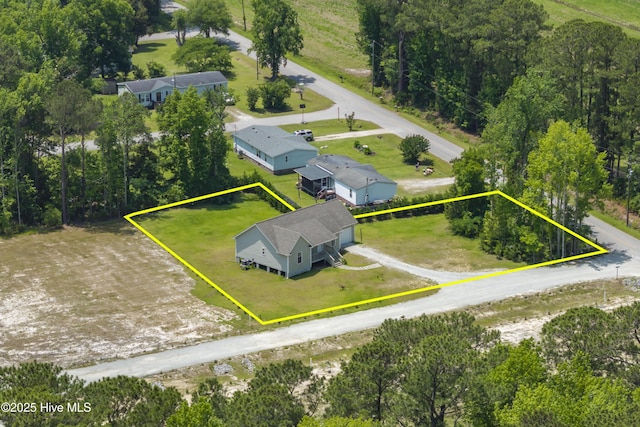 1406 Silverbrook Rd, Oriental, NC 28571 - aerial view of property and surrounding area with property parcel outlined