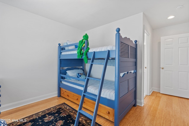 826 Fort Fisher Blvd N, Kure Beach, NC 28449 - bedroom featuring baseboards, light wood-type flooring, and recessed lighting