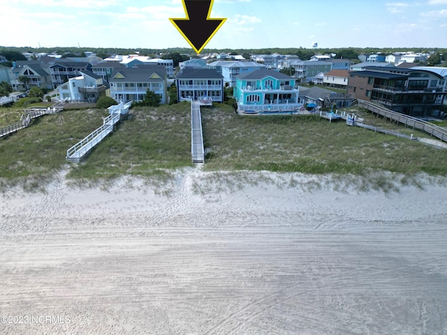 bird's eye view with a residential view