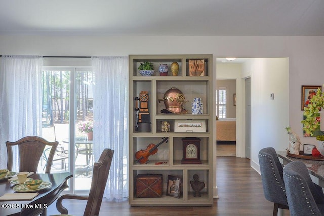 dining room featuring dark wood-style floors