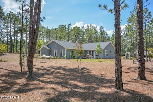view of single story home