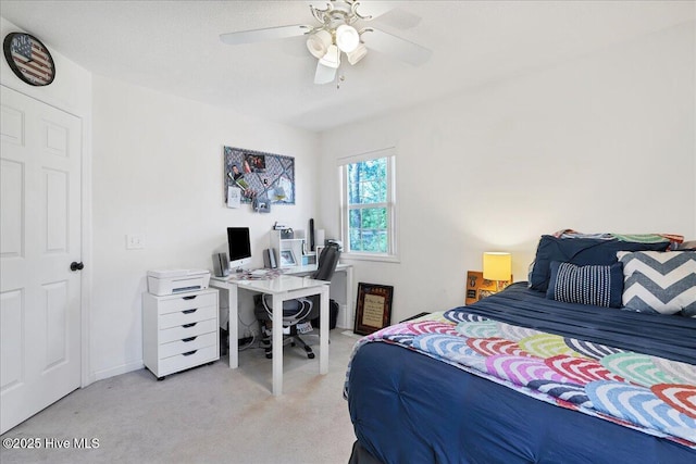 4 Brunswick Ln, Pinehurst, NC 28374 - bedroom featuring carpet flooring, an office area, and a ceiling fan