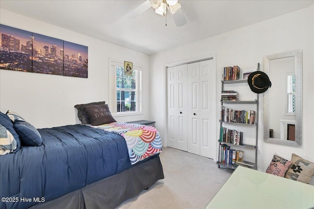 4 Brunswick Ln, Pinehurst, NC 28374 - carpeted bedroom with a closet and ceiling fan