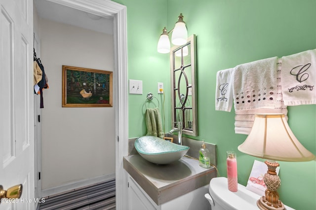 104 N Reed Dr, Washington, NC 27889 - bathroom with vanity and toilet